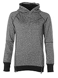 Zwei Reißverschlüsse vorne KangaROOS Damen Long Sweatshirt Fledermaus Shirt Kapuze Anthrazit 32/34