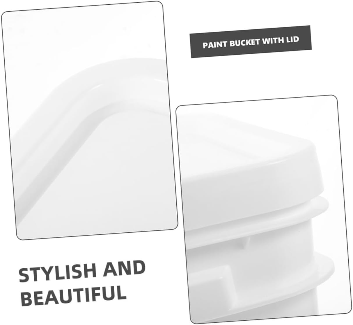 2pcs Plastic Paint Bucket Lid and Handle Multi-functional Container for Easy Storage and Spill Prevention Material for Household and Use