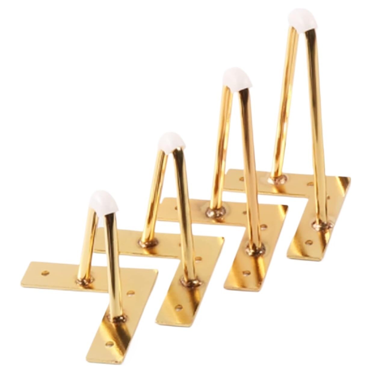 YIHANWUU Furniture Legs,Niture Legs,Niture Feet Metal, Hairpin Table Legs Replacement Cabinet Feete Sofa Feet Tv Cabinet Feet for Tvniture Sofa with Rubber Floor Protection 4 Pieces/D/8Cm