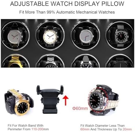 DUKWIN Watch Winder for Automatic Watches Piano Paint 4 Modes Quiet Motor