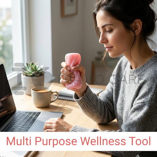Image of Silicone Body Massager Tool, Twist Design Handheld Massage Roller, Ultra Soft Flexible Material for Muscle Relaxation, Hand Exercise & Daily Comfort Use for Men & Women