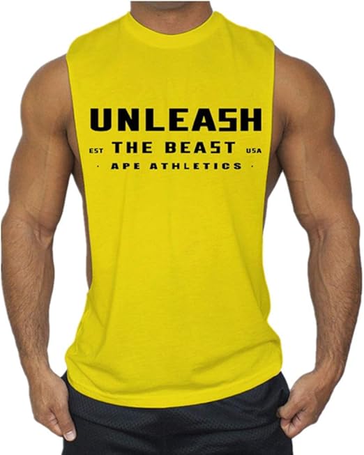 FANSU Tank Top Herren - Oversize Sport Shirt Mit 3D-Druck Für Sommer, Gym & Strand