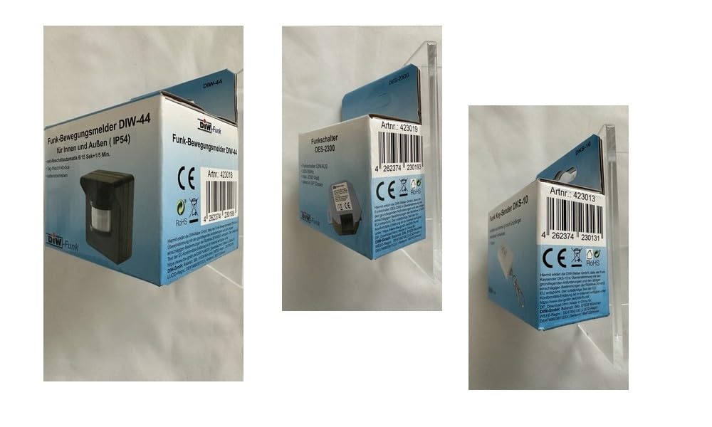 PD-546 DIW-Funk Kit détecteur de mouvement IP44 avec récepteur sans fil encastrable 230 V + interrupteur sans fil