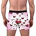 Mens Boxer Briefs Underwear Love Heart Novelty Graphic Boxers Brief Comfy Stretch Funny Valentines Day Trunks