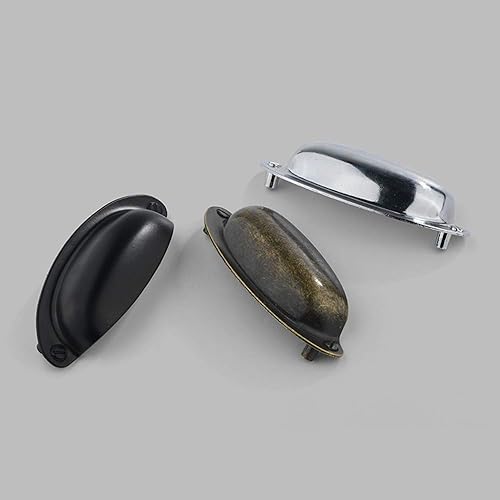 Miniatura 4 de Paquete de 6 tiradores de 3 12 pulgadas con espaciamiento de agujeros de bronce antiguo, estilo vintage, estilo granja, manijas para tazas, pomos