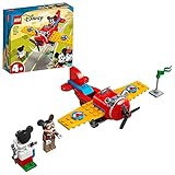 Das aus LEGO Steinen baubare Micky Maus Flugzeug hat ein Startbaustein, um den Bau zu erleichtern, damit mehr Zeit für den Spaß bleibt