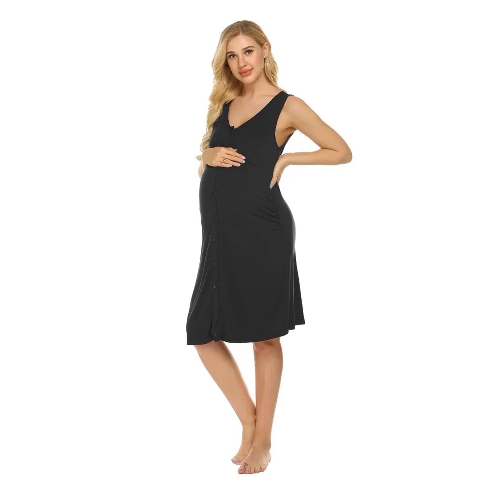 Camicia da Notte Donna Pigiama for Gravidanza e Allattamento, Pigiama Premaman, Camicia da Notte for Allattamento, Abito