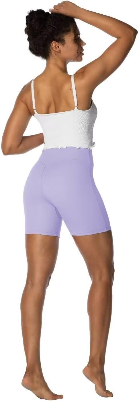 Sunzel Crossover Biker Shorts for Women, No Front Seam V High Waist Yoga Workout Gym Shorts with Tummy Control - Image 5