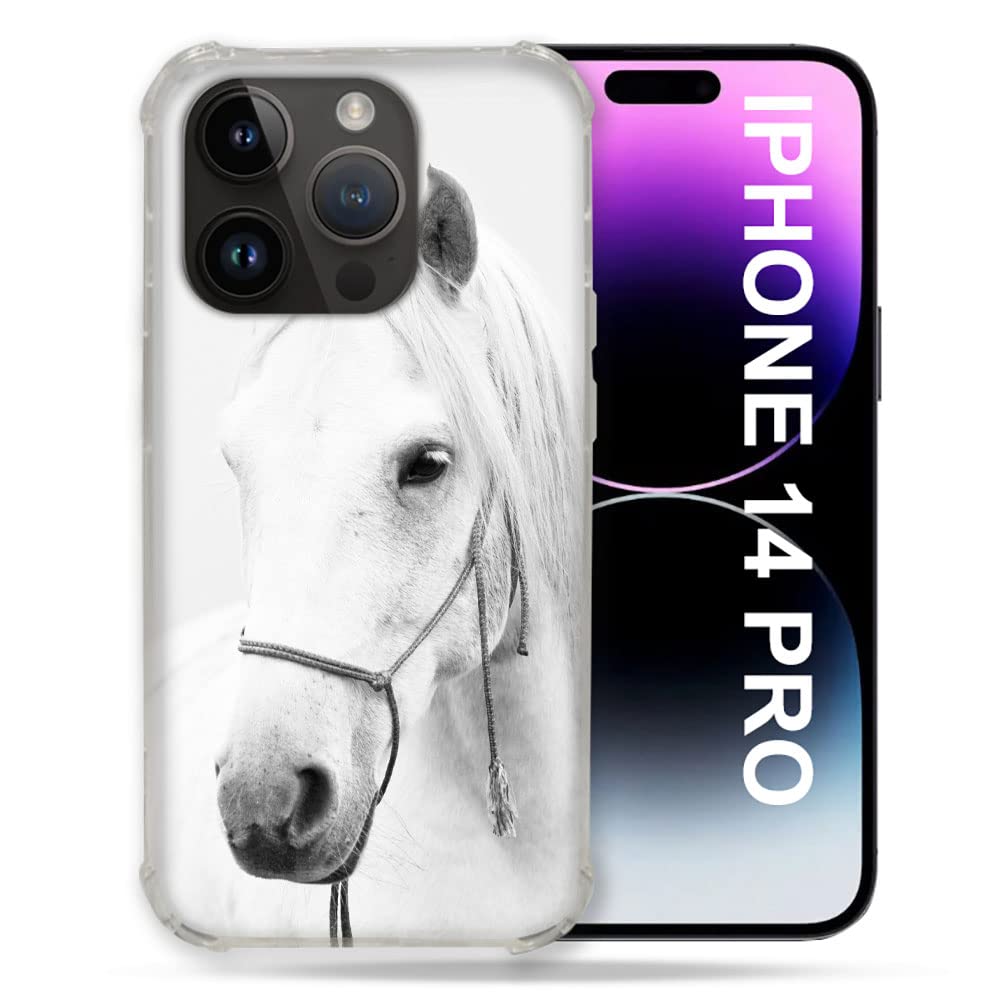 Coque iPhone 14 Pro Cheval Cristal protection transparente antichoc 6.1 pouces