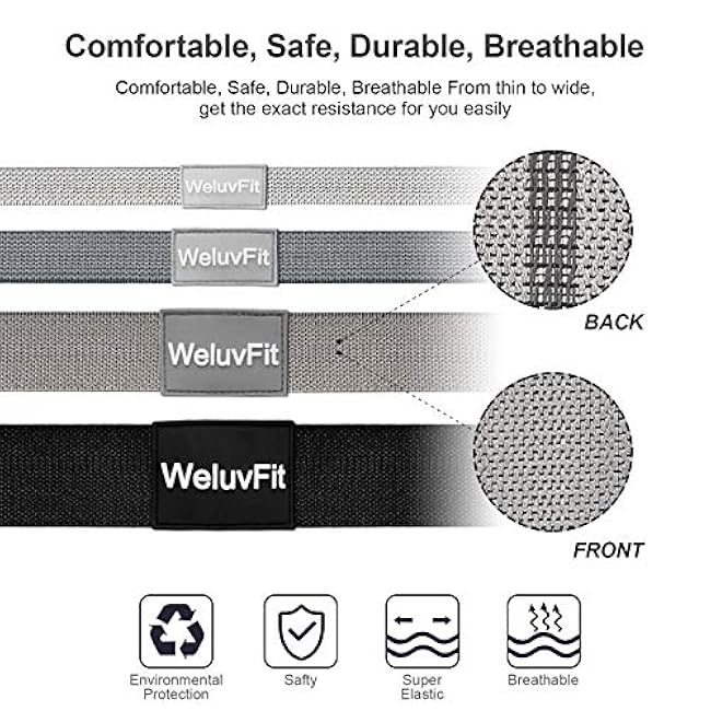 Long Resistance Bands, WeluvFit Workout Bands Resistance for Women and Men, Fitness Loop Booty Stretch Exercise Bands for Full Body Workout & Weight Training, Pull Up Assistance Bands for Home Gym