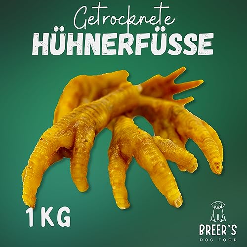 1kg Hühnerfüße getrocknet für Hunde Kausnack aus eigener Deutscher Herstellung - Hundeleckerli getreidefrei Hundesnack Kauartikel groß