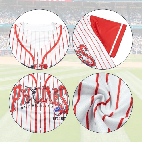 Camiseta de Béisbol para Hombre, Jugador de Béisbol, Secado Rápido con Botones miniatura 7
