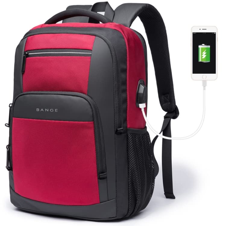 Red Lemon Swiss Cut Design 15.6 Inch Smart Laptop Backpack Bag With USB Charging Port, Anti Theft Pocket and Accessories Organiser for Men Women Boys Girls