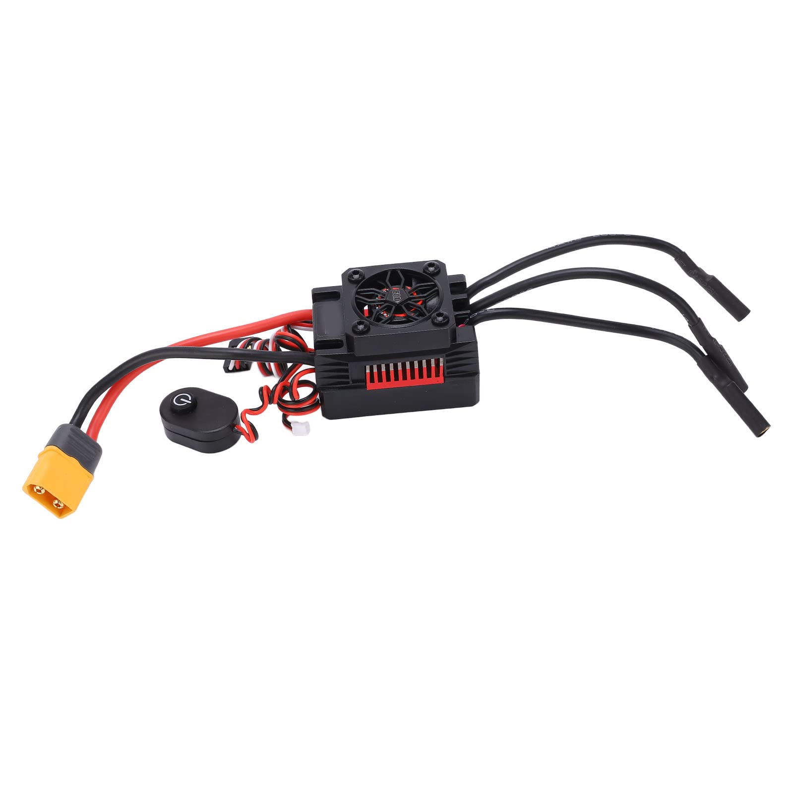 V2 RC Brushless ESC 60A Controlador electrónico de velocidad impermeable, accesorio RC inalámbrico, con conector XT60 a T para autos modelo 1/10 RC, diseño programable con