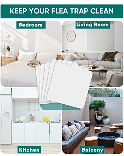 16Pcs 6" Flea Trap Refills Compatible With Terro T230 T231 Traps, Flea Trap Refillable Replacement Glue Boards For Indoor Electric Flea Light And Flea Killer #TOP5