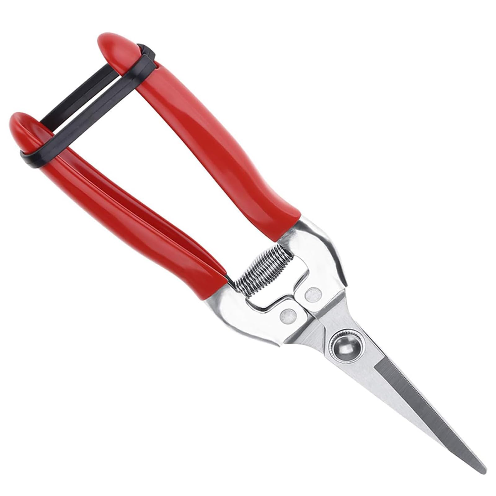 Pruning Shear, Straight Pruning Scissors, Stainless Steel Garden Secateurs, Small Multi-Purpose Garden Snips for Plants Flowers Fruits Vegetables(7.87inch)