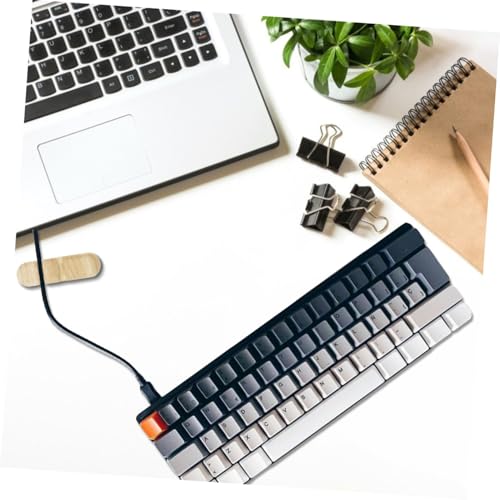 DOITOOL 3pcs organizadores de cables de escritorio amarillo claro para gestión de cables para uso en oficina, hogar, coche y mesa de noche miniatura 4