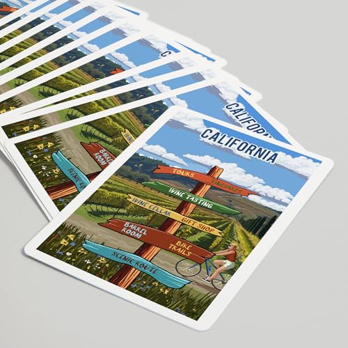 Baraja de cartas California Signpost 52 naipes poker miniatura 5