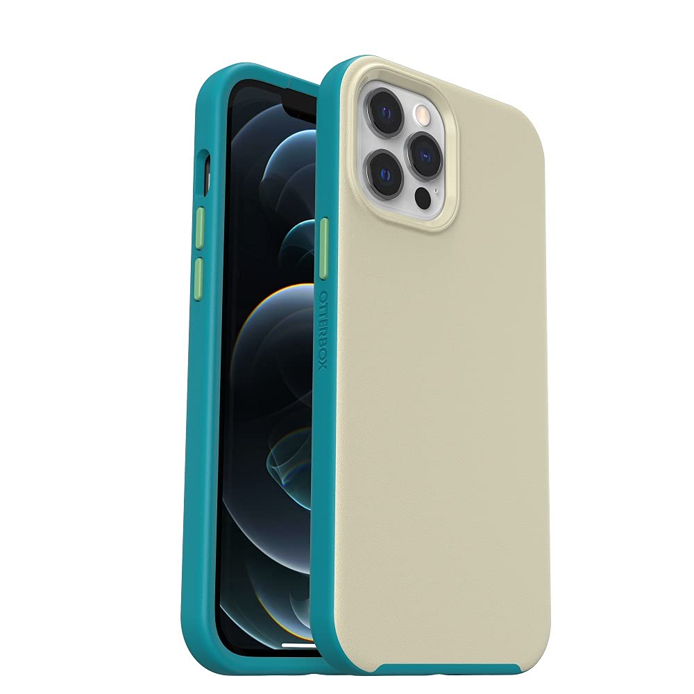 OtterBox Cover per iPhone 12 Pro Max Slim con MagSafe, resistente a shock e cadute; cover ultrasottile, protettiva, leggera, testata a norme anti caduta MIL-STD 810G, Grigio/Verde