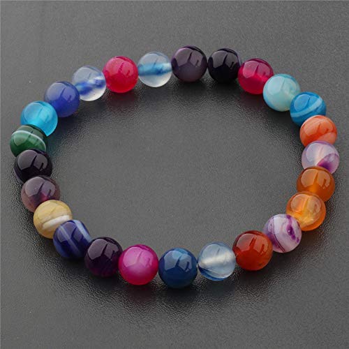 Bracelet Chakra en Pierre Naturelle 8 mm : Bijou de Mode pour Couple - 2