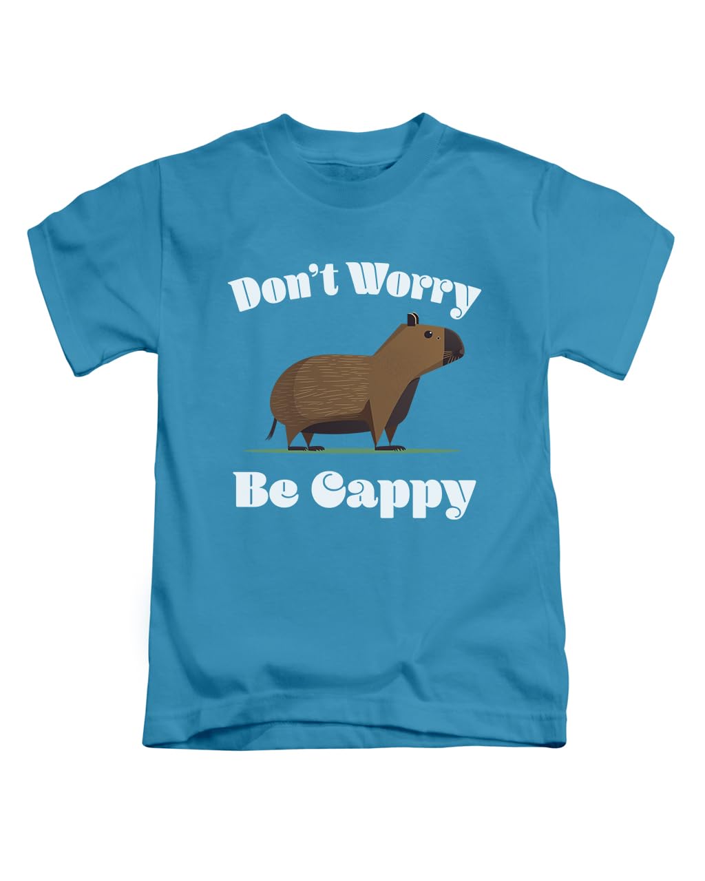 New Spirit Original Don't Worry be cappy Capybara Tee T-Shirt Funny Unisex T Shirt Top Sapphire