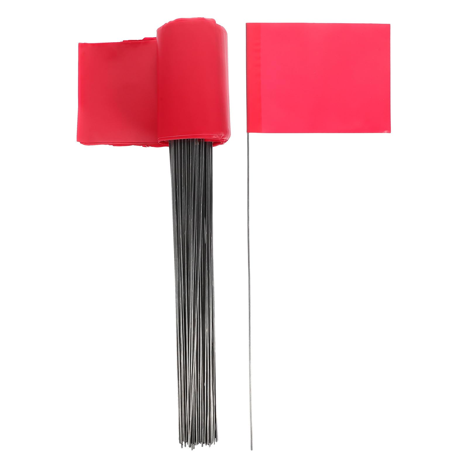100 Stück Rote Pvc Gartenbewässerungsfahnen Markierungsflaggen