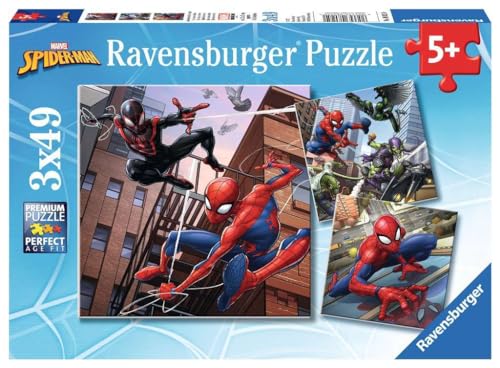 Ravensburger - Puzzle 3x49 pièces - Spider-Man en Action - Marvel