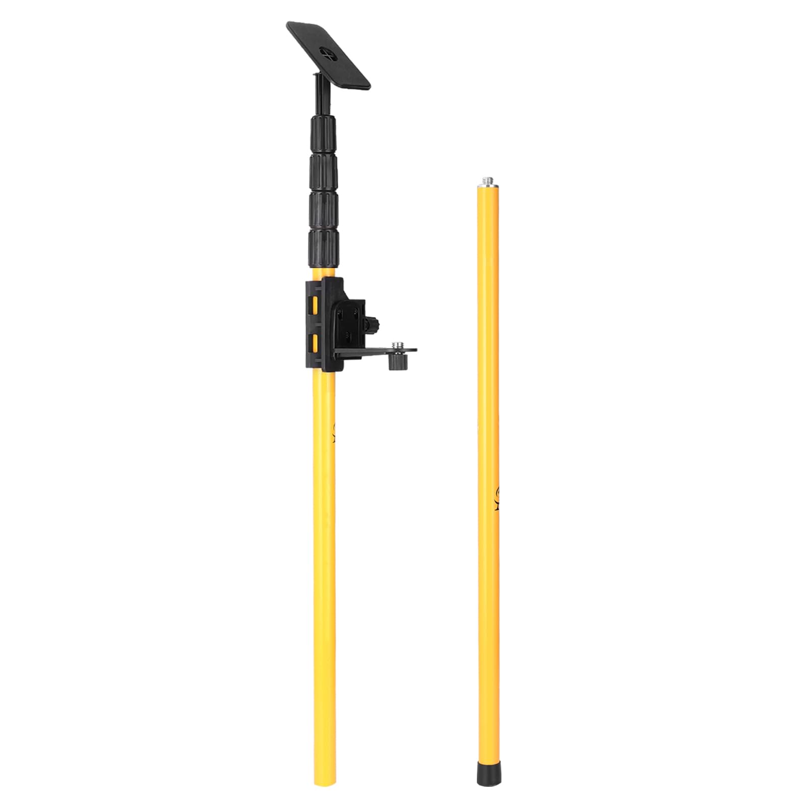 ACAGALA Barra telescópica para nivelador de línea, aleación de aluminio, soporte de soporte para plataforma elevadora ajustable, soporte para nivel láser de 1/4'' y 5/8 ''