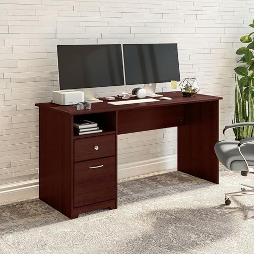 Bush Home Cabot 60W Computer Desk with Hutch and Drawers - Thumbnail 2