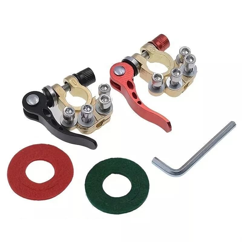 Morsetti Per Batteria Auto 12V/24V In Ottone - Sgancio Rapido Con Rondelle, Per Auto, Barche, Moto