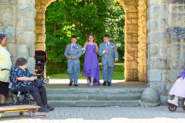 Asymmetrical Junior Bridesmaid Dresses A-Line Ruched Chiffon Flower Girl Dress Spaghetti Straps Formal Party Gown4