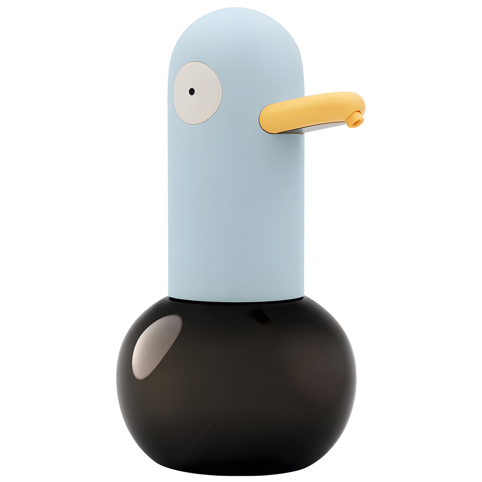 Dispensador automático de jabón de pato, dispensador de manos espumoso, sin contacto, recargable por USB, 400 ml, dibujos animados, azul, 4.1 x 4.5 x 7.7 pulgadas