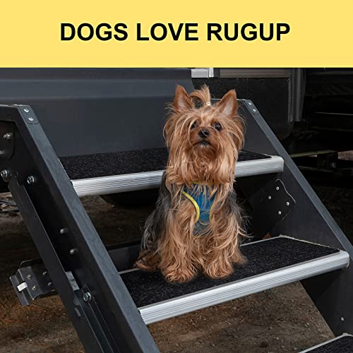 Haull 3 Pcs Rv Step Covers Rv Camper Stair Rug Rv Stair Covers Adhesive Rv Step Carpet For Landings Mobile Home Camper (Black, 23 X 9.5 Inch) #TOP1