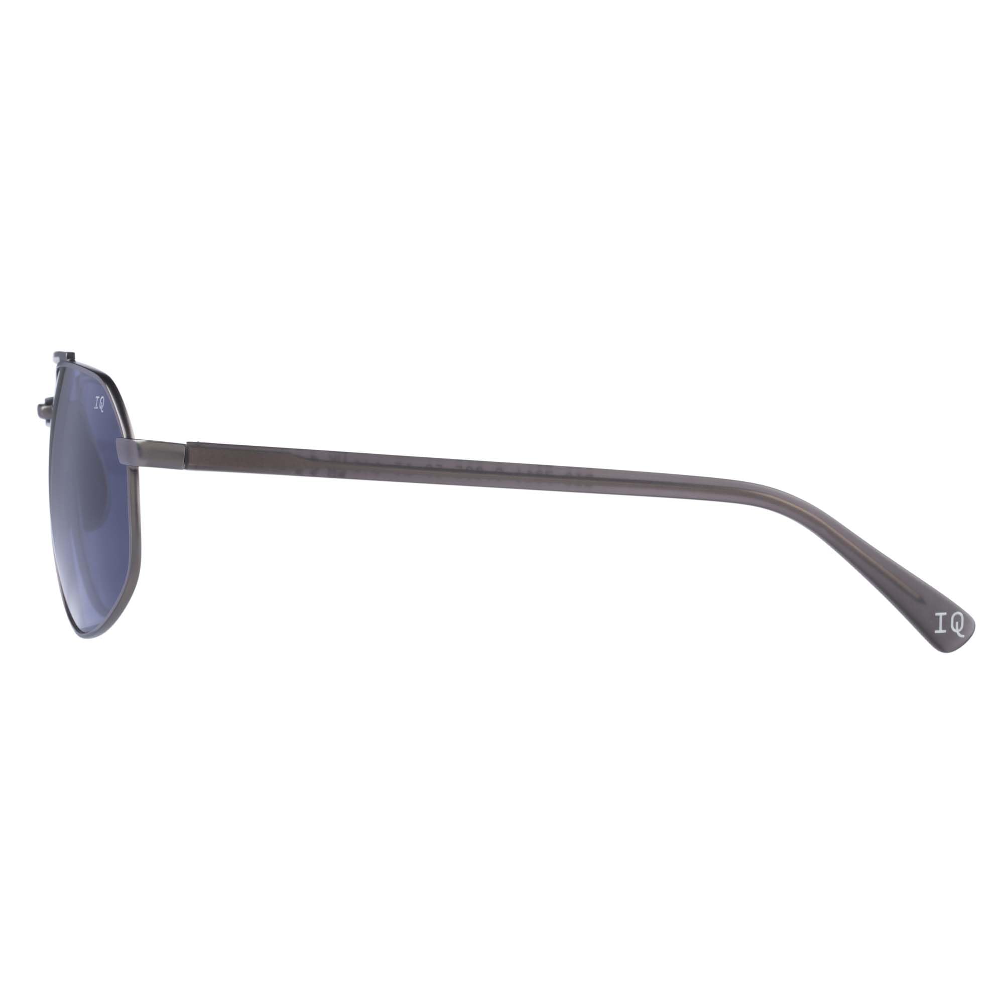 BOTANIQ Prostokątne okulary metalowe w kolorze szarym dla mężczyzn, opcjonalnie z ostrością widzenia (model BIS-7016-005)