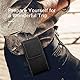 MoKo Gürteltasche, kompatibel mit 6,5 Zoll (16,5 cm), Taktische Tasche aus PU-Leder für iPhone SE 3 2022, iPhone 13 mini/13/13 Pro, iPhone 12 Mini/12/12 Pro, Galaxy Note 10, Huawei/Google – Schwarz