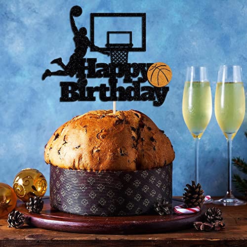 Wrackkiar Basketball Happy Birthday Cake Topper-Basketball Themed Birthday Party Cake Decoration #TOP5