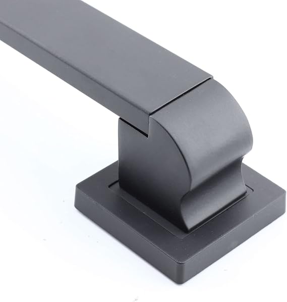 Badem10 Bersel Çekme Kolu Çelik Kapı Dış Kapı Kolu Tutma Kulbu Siyah Kulp 50 cm
