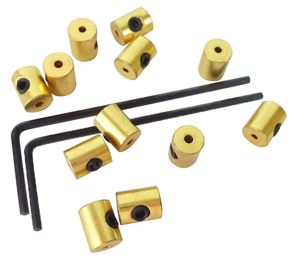 (60 Pieces) 7MM Gold Pin Keepers Pin Backs Pin Locks Locking Pin Backs with 2 Allen Wrenches