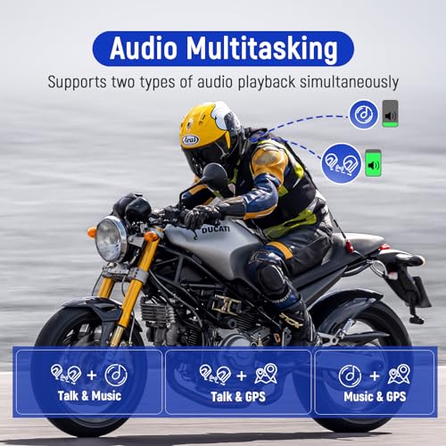 Lexin LX-MESHCOM Motorcycle Bluetooth Headset, Mesh Group Helmet Communication System thumb #2