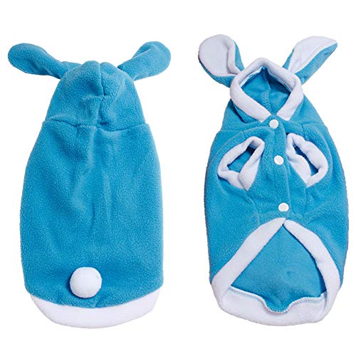 Disfraz de conejito para perro pequeño, talla S, azul miniatura 2