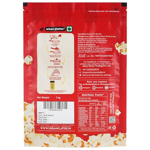 Image of Urban Platter Pop Corn Kernels, 1kg