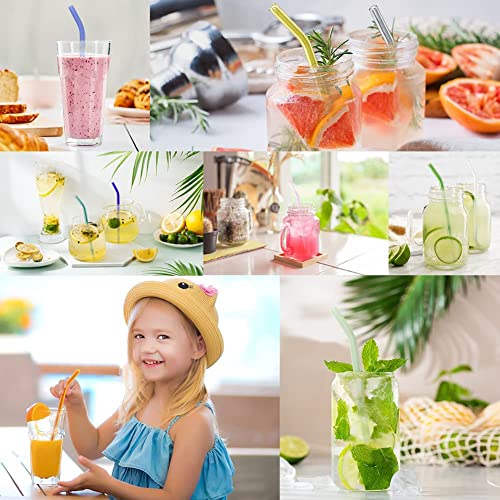 20 Pcs Cannucce Riutilizzabili in Vetro e Acciaio