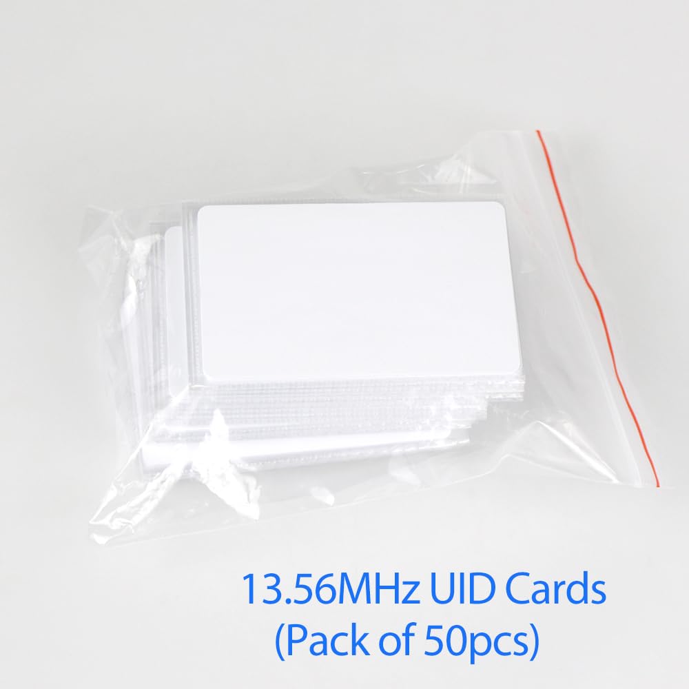 Inteligentny RFID 13.56MHz Karta Czytelna Przepisywalny UID Zmienny materiał PVC dla bloku klonowania kart 1K IC 0 Sektor 0 Blank (Pack of 50)