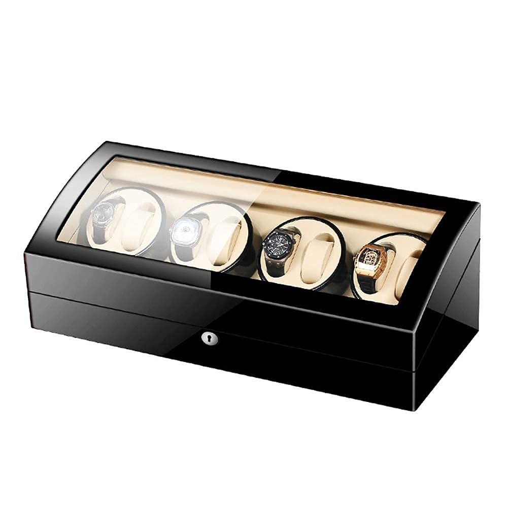 QUSYZD Watch Automatic Watch Winder 8+9 Storage Display Box Case with Extremely Silent Motor 5 Rotation Modes Watch Winding Box Jewelry Watch Box,E