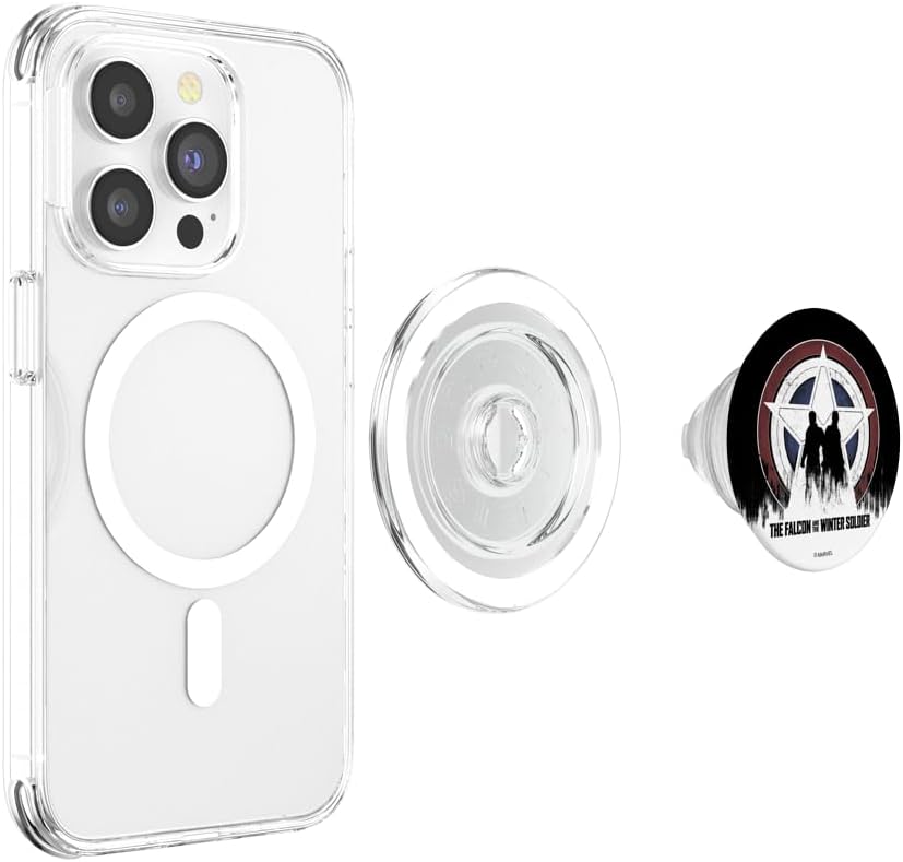 Marvel The Falcon And The Winter Soldier Silhouettes Logo PopSockets MagSafe PopGrip for iPhone