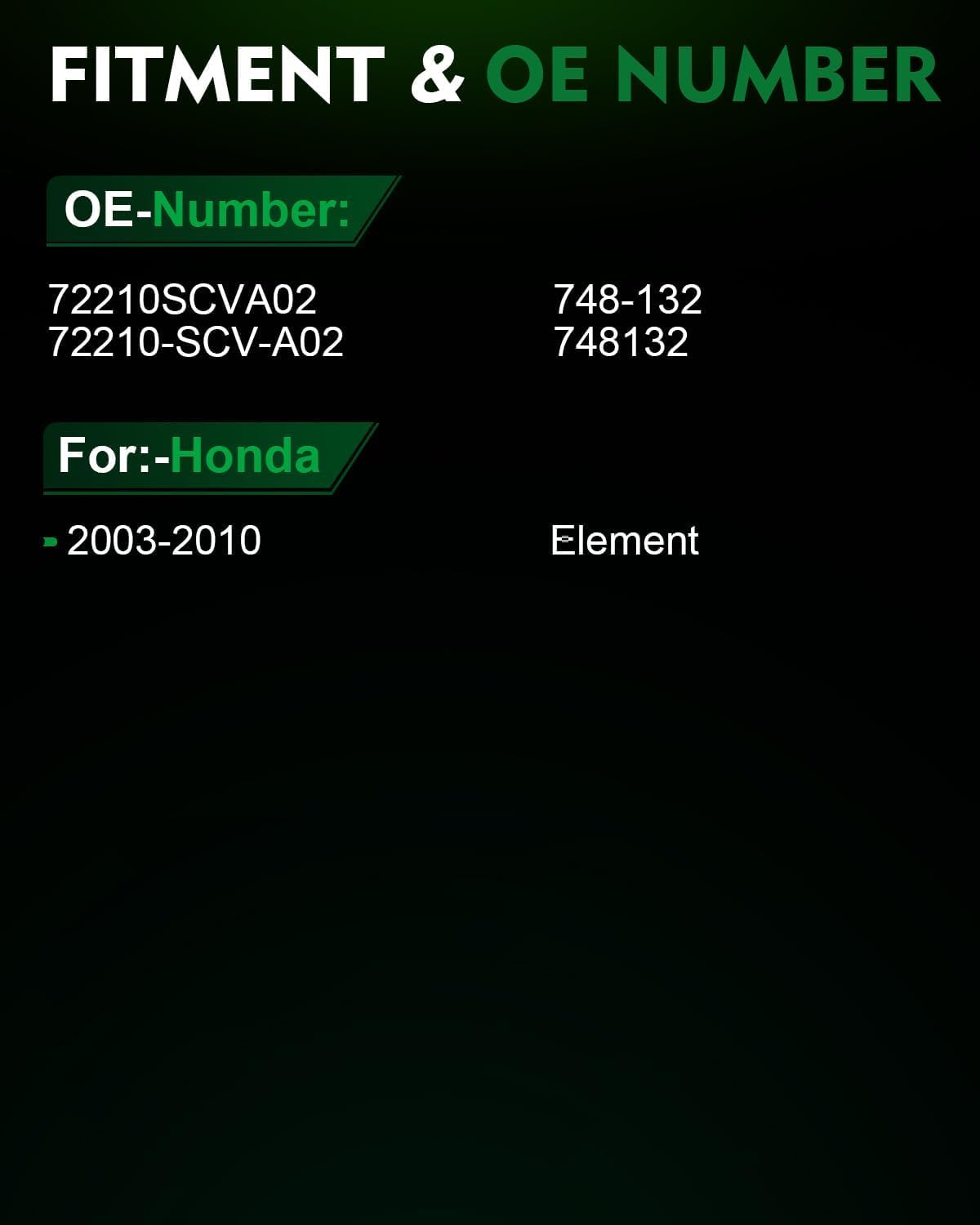 Front Right Passenger Side Power Window Regulator with Motor for:-Honda Element 2003 2004 2005 2006 2007 2008 2009 2010, with 2 Pins OE# 72210-SCV-A02, 748-132