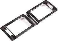 Vista 6 de YIWANG Marco de ventilación de fibra de carbono estilo ABS para salpicadero interior de coche, 2 piezas para Mercedes Benz Clase C W204 2007-2010
