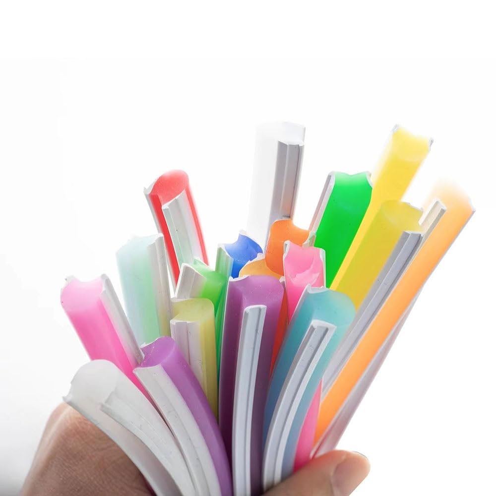 BPABDEITR Bendable Neon Strip Diffuser 6mm X 1m Multicolor Separated Light Channel Signage(Blu)