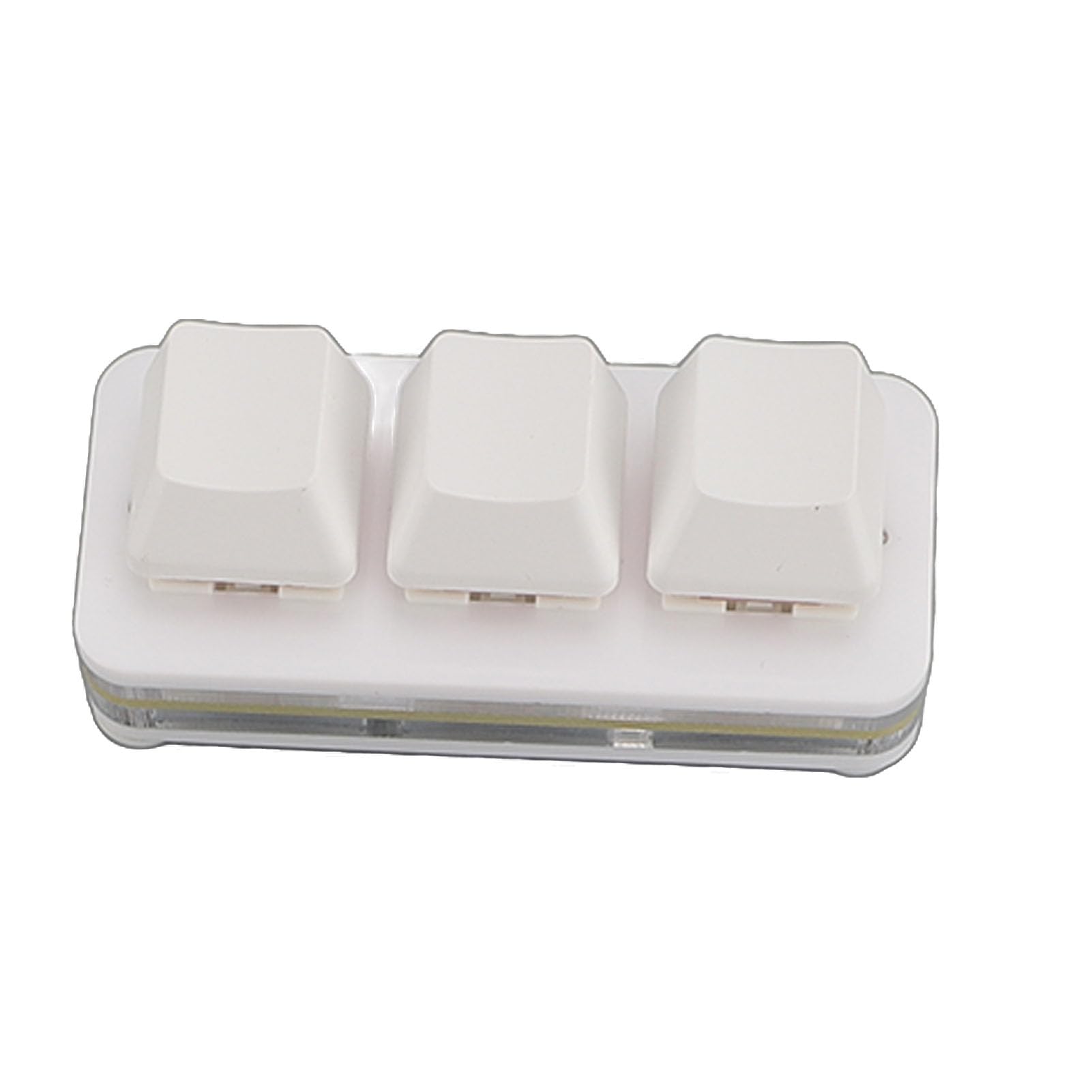 Yoidesu Clavier Macro programmable mini USB à 3 touches, clavier mécanique de l'appareil Sayo avec rétroéclairage RVB et interrupteur rouge, câble de type C pour travail de bureau et jeux (blanc)