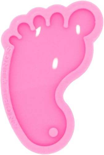 Miniatura 4 de Molde de silicona con forma de pie súper brillante para collar, joyería, molde de resina epoxi, llavero de manualidades, moldes de silicona de